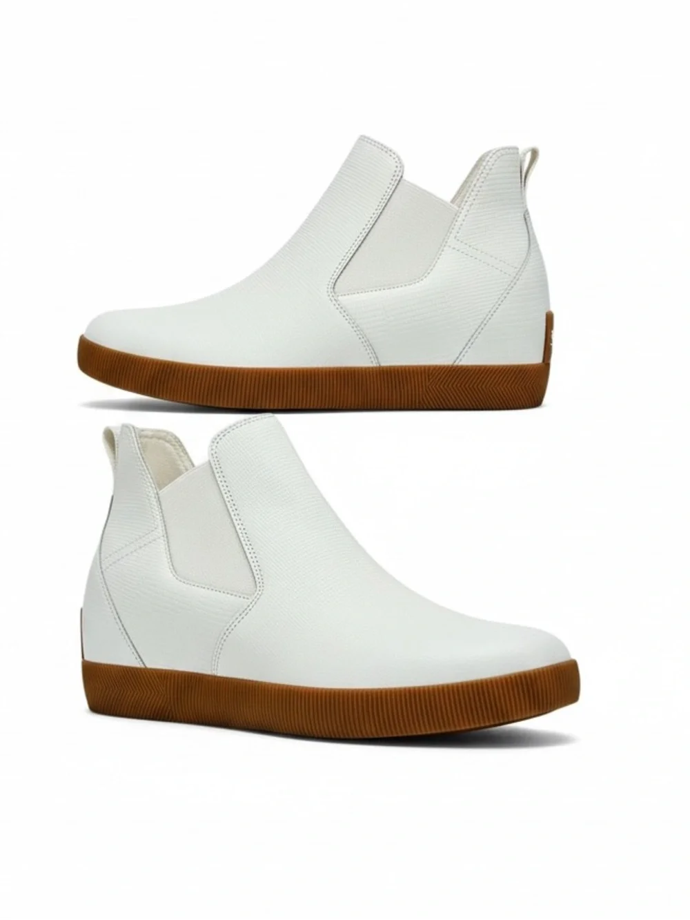 SOREL Out N About Chelsea Slip On Wedge II Booties Chalk White Sea Salt Size 11